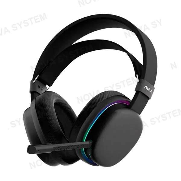 AULA AURICULARES AULA G7 RGB DONGLE 2.4 BT 7.1 USB-A | NEGRO