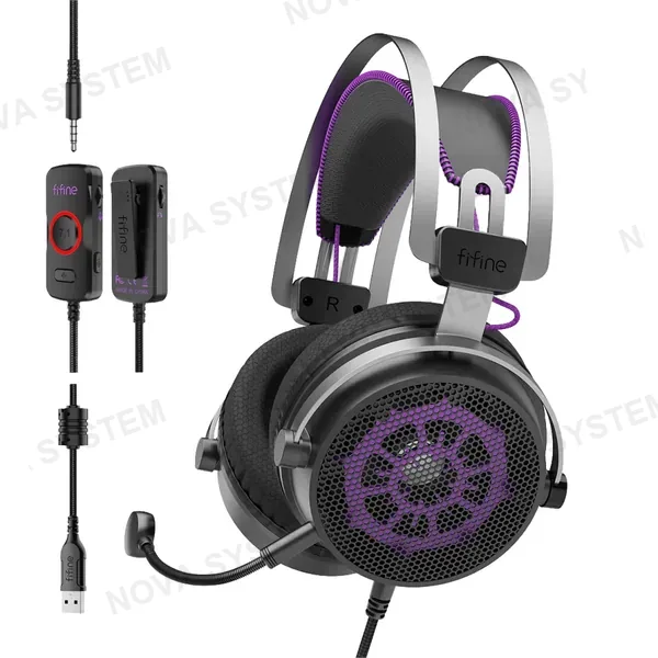 FIFINE AURICULARES FIFINE H18V ALAMBRICO 7.1 USB-A | NEGRO