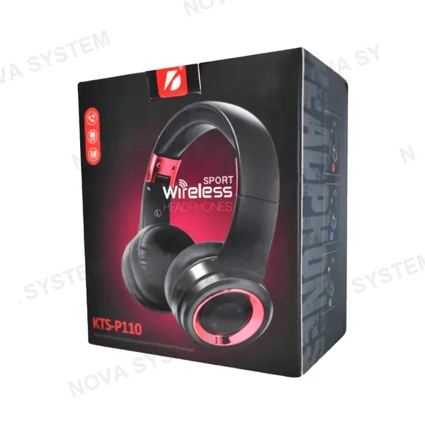 KTS AURICULARES KTS-P110 SPORT WIRELESS | BLACK/RED