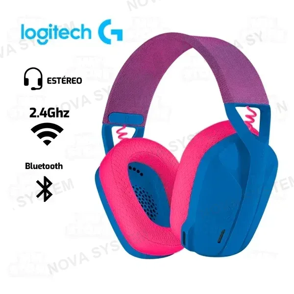 LOGITECH AURICULARES LOGITECH G435 LIGHTSPEED BLUETOOTH | AZUL - FRAMBUESA