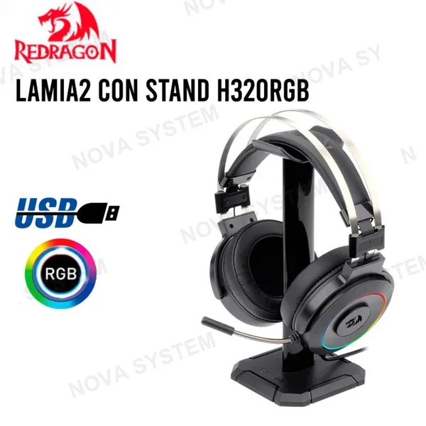 REDRAGON AURICULARES REDRAGON LAMIA C/STAND H320RGB 7.1 | NEGRO