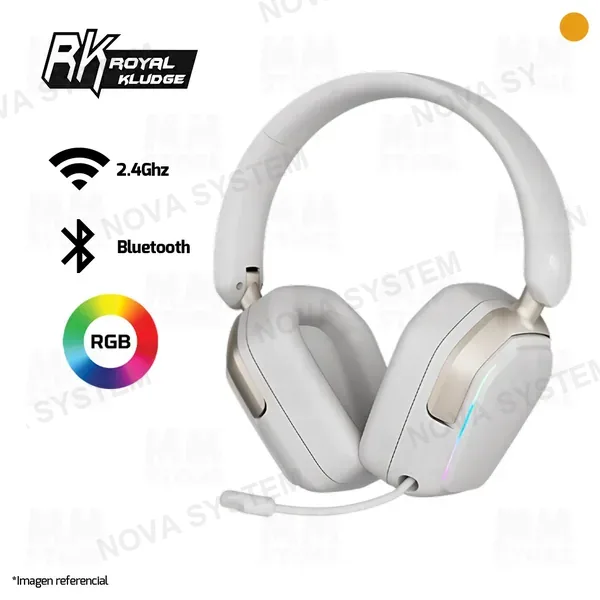 ROYAL KLUDGE AURICULARES ROYAL KLUDGE RK-HG101 DONGLE 2.4 BT | GRIS PLATINO