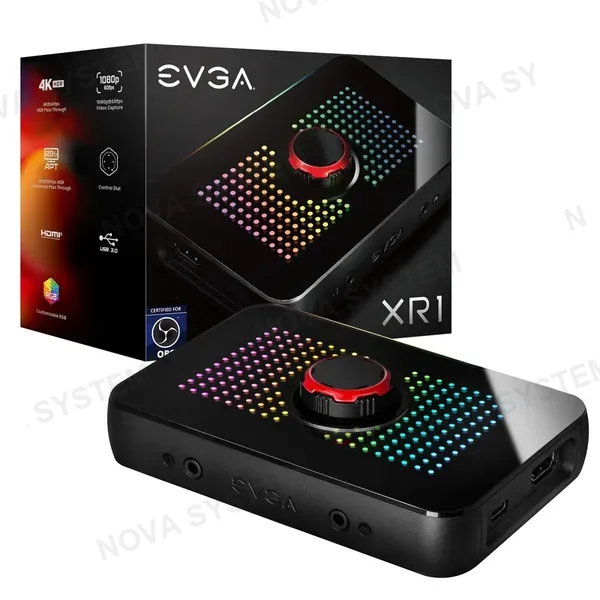 EVGA CAPTURADORA EVGA XR1 4K 60FPS USB 3.0 ARGB AUDIO MIXER