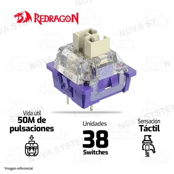 REDRAGON KIT DE SWITCHES REDRAGON PANDA CRYSTAL A113 HP1