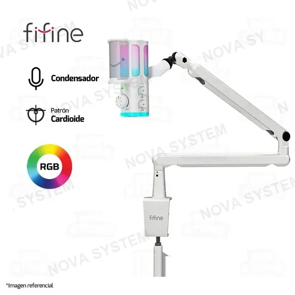 FIFINE MICROFONO FIFINE TAM6 CON BRAZO BLANCO | BLANCO