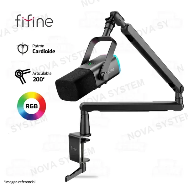 FIFINE MICROFONO FIFINE TAM8 CON SOPORTE DE BRAZO | WHITE