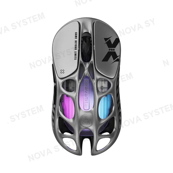 GRAVASTAR MOUSE GRAVASTAR MERCURY X PRO INALAMBRICO BT 8KHz 32K DPI | INTERSTELLAR SILVER