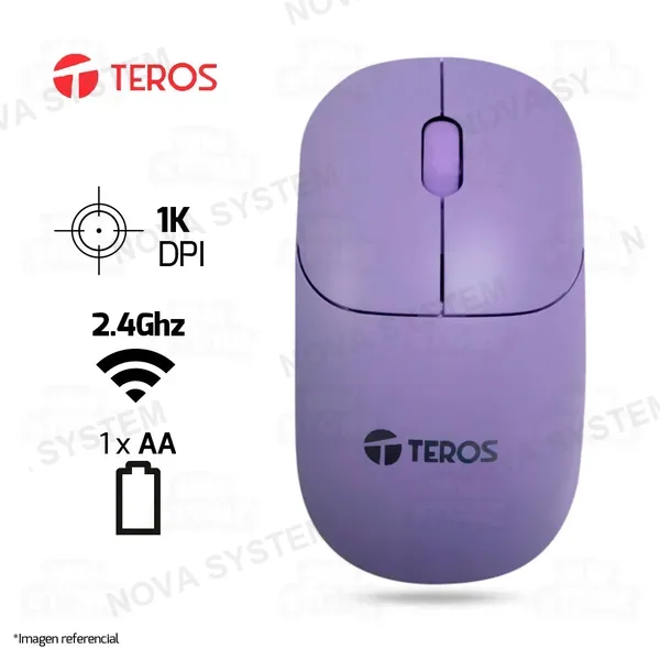 TEROS MOUSE TEROS TE-1219S INALAMBRICO AA 1000 DPI | MORADO