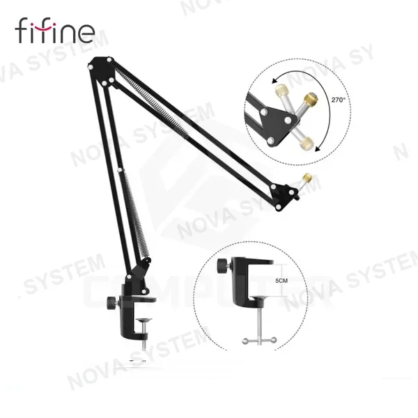 FIFINE SOPORTE DE BRAZO PARA MICROFONO FIFINE CS1 | NEGRO