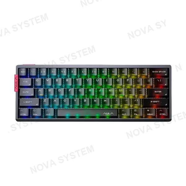AULA TECLADO MAGNETICO AULA AG60 ALAMBRICO 8KHZ US (SW-SNOWGLOW) | METALLIC GRAY