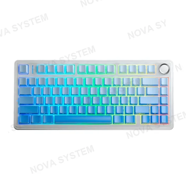 AULA TECLADO MECANICO AULA F75 PRO RGB DONGLE 2.4 BT US (SW-STAR VECTOR) | GRADIENT BLUE