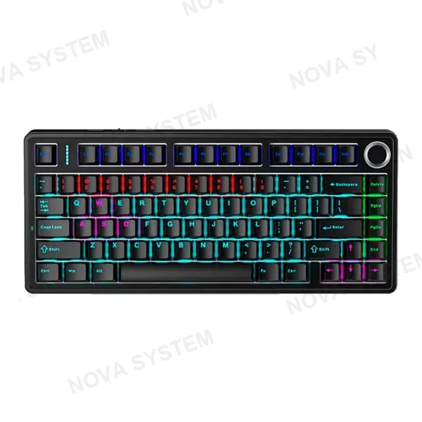 AULA TECLADO MECANICO AULA F75 RAINBOW ALAMBRICO US (SW-RED) | BLACK
