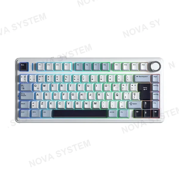 AULA TECLADO MECANICO AULA F75 RGB DONGLE 2.4 BT SP (SW-REAPER) | BLACK DEGRADED