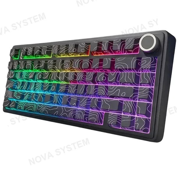 AULA TECLADO MECANICO AULA F75 RGB DONGLE 2.4 BT SP (SW-SEIYA) | BLACK CONTOUR