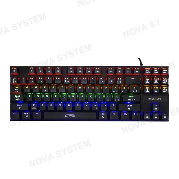 ENKORE TECLADO MECANICO ENKORE FALCON 87 ENK-1005 RAINBOW (SW-AZUL) | NEGRO