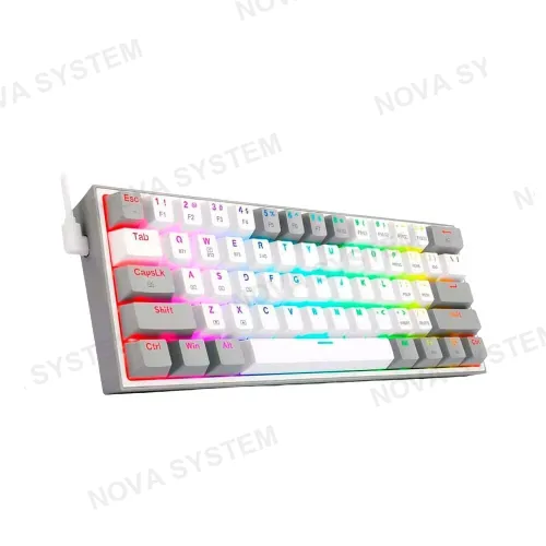 REDRAGON TECLADO MECANICO REDRAGON FIZZ PRO RGB INALAMBRICO BT (SW-ROJO) SP | GRIS BLANCO