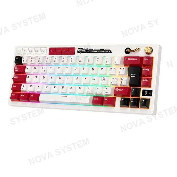 ROYAL KLUDGE TECLADO MECANICO ROYAL KLUDGE RK-M65 INALAMBRICO 2.4 BT (SW-CREAMY) | FAMICOM