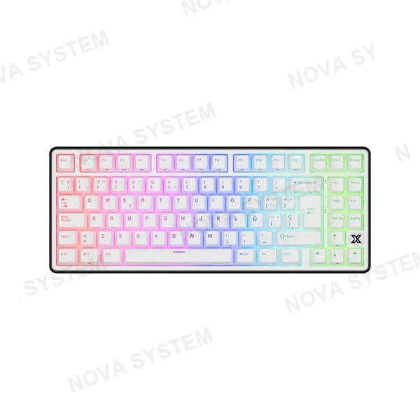 ROYAL KLUDGE TECLADO MECANICO ROYAL KLUDGE RK-X87 RGB ALAMBRICO SP (SW-CREAMY) | BLACK NIGHT