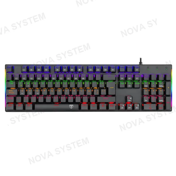 T-DAGGER TECLADO MECANICO T-DAGGER NAXOS RAINBOW (SW-AZUL) | NEGRO
