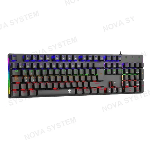 T-DAGGER TECLADO MECANICO T-DAGGER NAXOS RAINBOW (SW-ROJO) | GRIS NEGRO