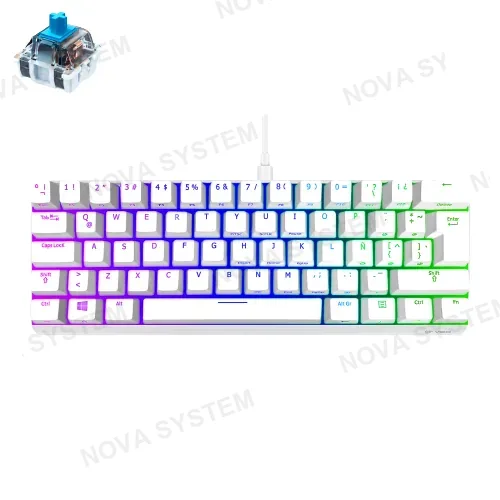 VSG TECLADO MECANICO VSG MINTAKA RGB (SW-AZUL) | BLANCO
