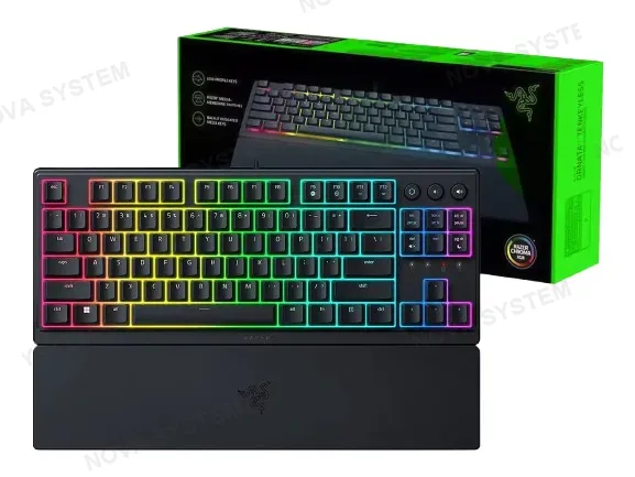 RAZER TECLADO SEMI MECANICO RAZER ORNATA V3 TENKEYLESS LP US CHROMA RGB | NEGRO