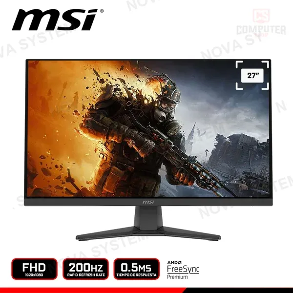MSI MSI MAG-272F, 27" FHD, Rapid IPS, 200Hz, 0.5Ms, FreeSync Premium