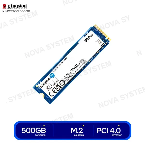 KINGSTON SSD Kingston NV3 NVMe PCIe 4.0, 500GB (SNV3S/500G), 5000MB/s