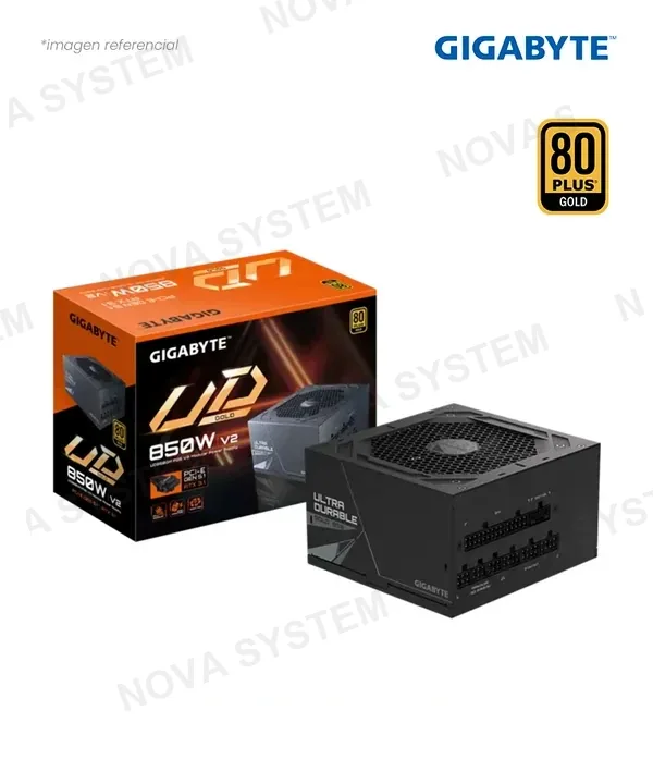 GIGABYTE PSU GIGABYTE - UD850GM PG5 V2 - 850W 80 Plus Gold, Certificada, Full Modular - Black