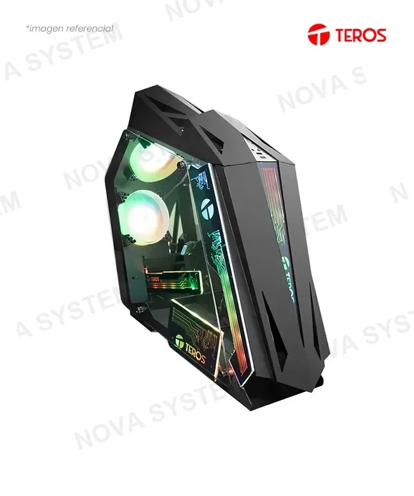 TEROS TEROS TE-1314G, Black, Tempered Glas, 4FAN ARGB - LED Personalizable, Mid Tower