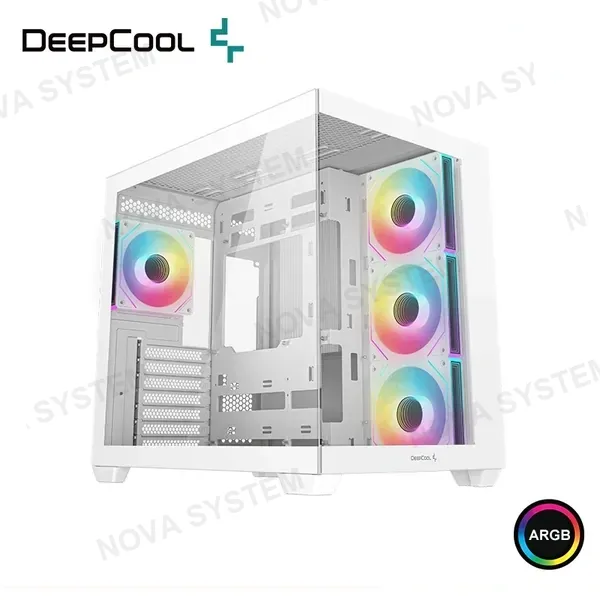 DEEPCOOL Case DEEPCOOL GAMING CG530 4F ARGB, 4 FAN, Tempered Glass, White