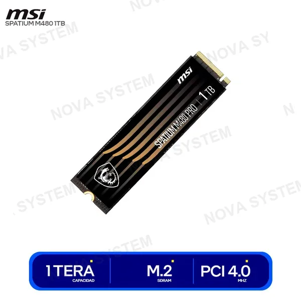MSI SOLIDO MSI SPATIUM M560 1TB PCLE 5.0 NVME M.2 SSD 10200 MBS
