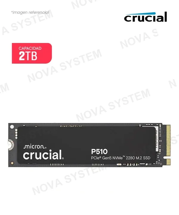 CRUCIAL SOLIDO 1TB CRUCIAL P510 GEN5 NVME 11,100MB/s C/DISIPADOR PS5