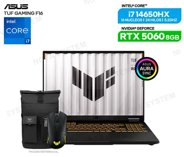 ASUS ASUS FX608JMR-RV352 · INTEL CORE I7-14650HX (16C/24T, HASTA 5.20 GHZ) / 16GB DDR5 / 512 SSD NVME M.2 / NVIDIA GE
