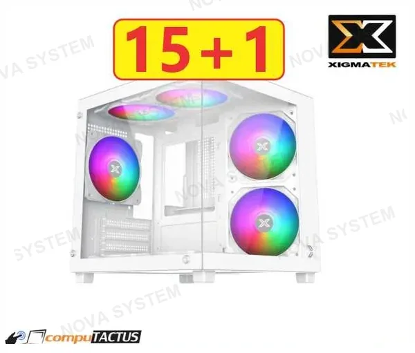XIGMATEK #PROMO26003 - (15+1 DE REGALO) CASE XIGMATEK AQUA M NANO II ARCTIC 6 FAN COOLER // (COMPRA 15 LLEVA 16 CASE) PRORRATEADO 89 SOLES CADA UNO.