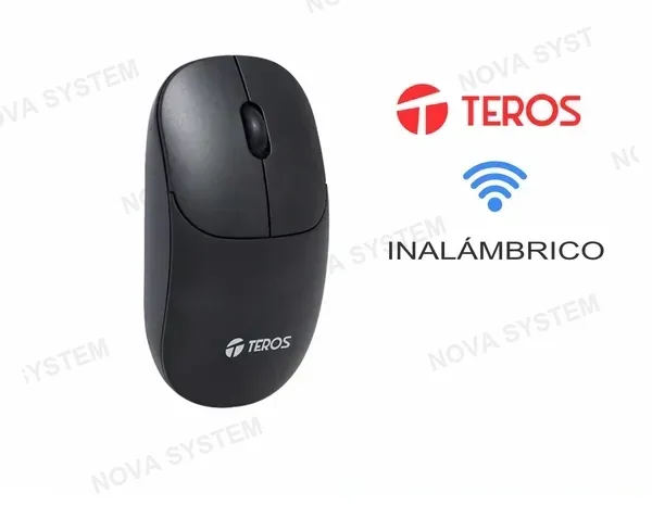 TEROS MOUSE ÓPTICO INALÁMBRICO TEROS TE1217S, COLOR NEGRO, 1000 DPI