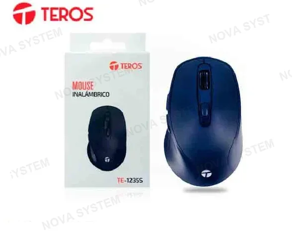 TEROS MOUSE INALÁMBRICO TEROS TE-1235S – 2.4GHZ – 6 BOTONES – AZUL