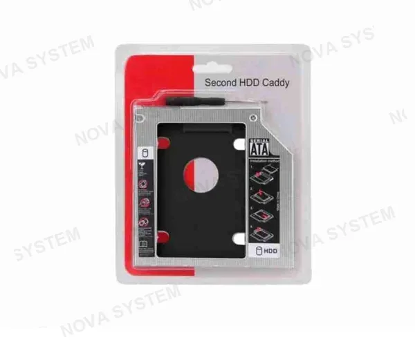 GENERICO ADAPTADOR DE GRABADOR DE DVD SECOND HDD CADDY PARA SSD SOLIDO DE 2.5"
