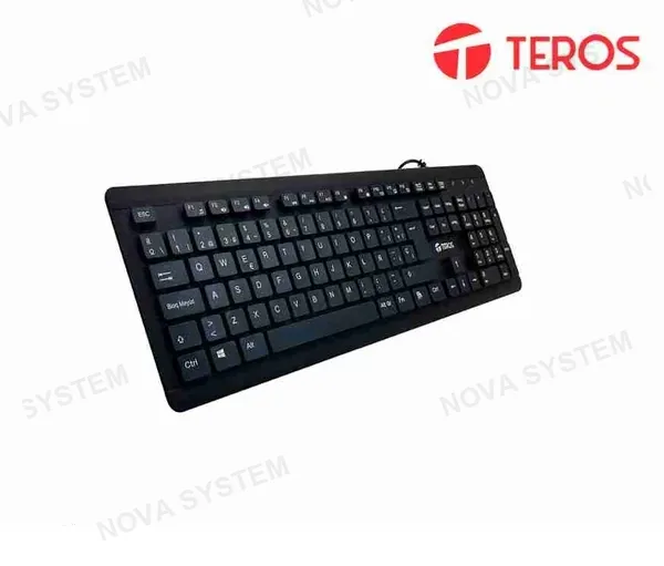 TEROS TECLADO LAVABLE TEROS TE-4065N, IPX7, USB, NEGRO