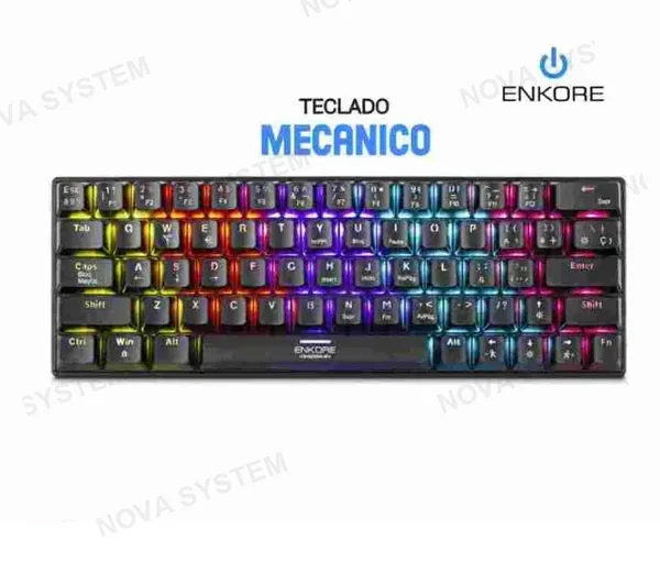 ENKORE TECLADO MECANICO ENK1008 KINGDOM ENKORE RAINBOW 64 USB SWITCH AZUL BLUE