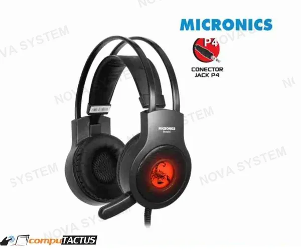 MICRONICS AURICULAR MICRONICS SCORPIO 1, HG814 PLOMO GAMER USB S/V