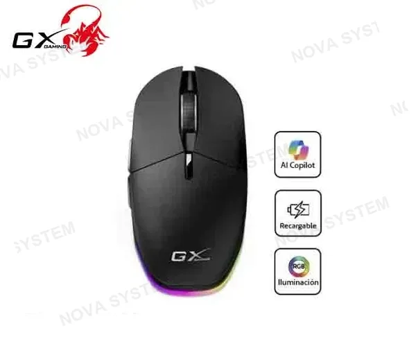 GENIUS MOUSE GENIUS GX SCORPION M8250 BLACK AI COPILOT RECARGABLE WIRELESS/ BT 3200DPI 6-BOT RGB