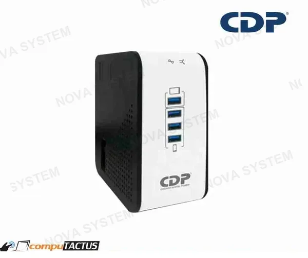 ESTABILIZADOR ESTABILIZADOR CDP R2CU-AVR1008I 1000VA/500W 8 SALIDAS (4 PUESTOS USB)