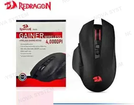 REDRAGON MOUSE GAMER REDRAGON GAINER M656 BLACK RGB WIRELESS 4,000 DPI 7 BOTONES 500HZ