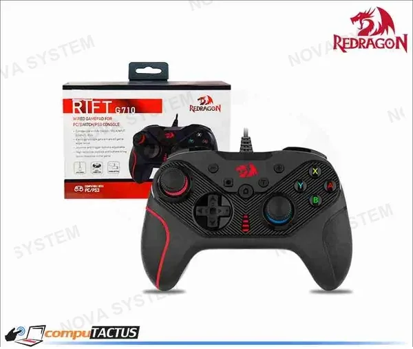 REDRAGON GAMEPAD REDRAGON RIFT G710 BLACK CONEXIÓN USB COMPATIBLE CON PC/SWITCH/PS