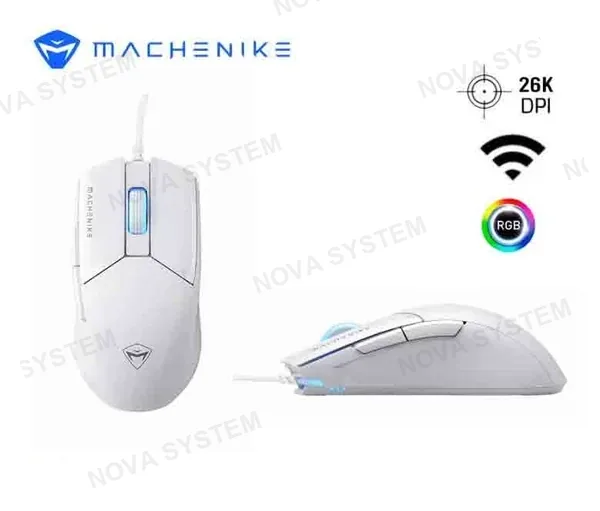 MOUSE MOUSE GAMING MACHENIKE M7 PRO WIRED BLANCO, 12,800 DPI