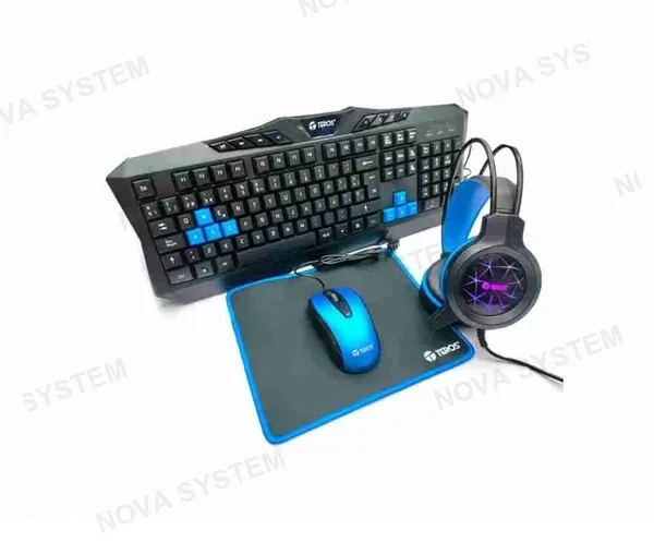 TEROS COMBO TEROS TE-4050B, TECLADO MULTIMEDIA, MOUSE, HEADSET, MOUSE PAD.