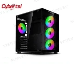 CYBERTEL CASE CYBERTEL XTREME CBX C5021 BLACK, 4FANS ARGB, S/F, VIDRIO TEMPLADO, 1USB 3.0, 1USB 2.0, 1USB TIPO C, MID TOWER (CBX C5021)