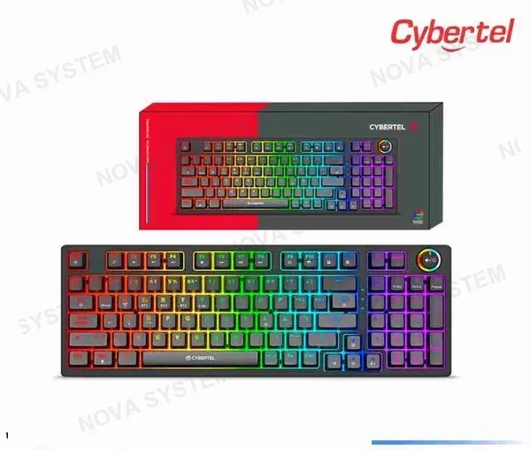 CYBERTEL TECLADO,STRIKER CBX K1008-3M RGB,GAMER MECANICO 96KEYS BT WIFI RECARGABLE USB CYBERTEL