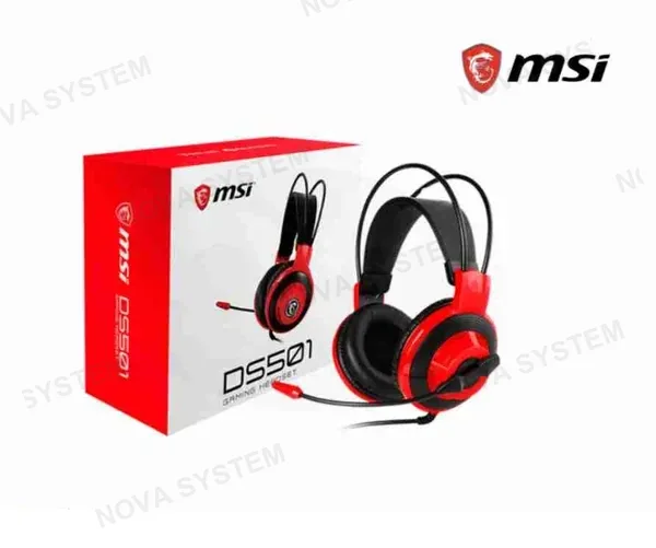 MSI AURICULAR MSI DS501 GAMING CON MICROFONO BLACK/RED